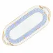 Art Deco Blue Sandwich Tray 14.25 in L X 6 in W