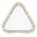 Art Deco Black Triangle Dish 11 in L X 10.25 in W