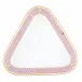 Art Deco Raspberry Triangle Dish 11 in L X 10.25 in W