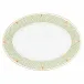 Art Deco Green Oval Platter 15 in L X 11 in W