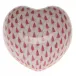 Heart Paperweight Raspberry 2.5 in W