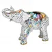 Opulent Elephant Multicolor 10 in L X 7.75 in H