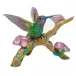 Hummingbird On Flowered Branch Multicolor 8.25 in L X 7.75 in W X 5.75 in H