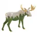 Moose Among Pines Gold/Forest/Green 11.75 in L X 5.75 in W X 9.75In