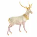 Stag With Flower Garland Multicolor 9 in L X 4.25 in W X 9.75 in H