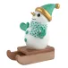 Sledding Snowman Green