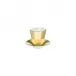 Polite Gold Beaker With Saucer Diam 3.3" High 3.7" 6.1Oz Diam 5.1" High 1.2"