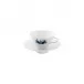 Alif Blue Green Gold Coffee/Tea Cup With Saucer, Conical Diam 4.3" High 3.1" 5.7Oz Diam 6.5" High 1.6"