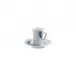 Ocean Sea High Horse Coffee Cup With Saucer Diam 2.7" High 3.3" 5.4Oz Diam 6.3" High 0.8"