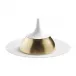 Polite Gold Cloche, Large Round 7.2" H 6.3" (Special Order)