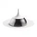 Polite Platinum Cloche, Large Round 7.2" H 6.3" (Special Order)