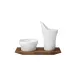 Velvet Set Of 2 Breakfast/Antipasti Dishes On Tray L9.1 In W4.3 In H 6.5 In (Special Order)