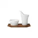 Pulse Dinneware Set Of 2 Breakfast/Antipasti Dishes On Tray L9.1" W4.3" High 6.5"