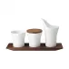 Velvet Set Of 3 Breakfast/Antipasti Dishes On Tray L11.8 In W3.5 In H 3.7 In (Special Order)