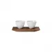 Velvet Set Of 2 Amuse Bouche Dishes On Tray L8.3 In W3.5 In H 2.8 In (Special Order)