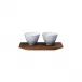 Soda Set Of 2 Amuse-Bouche Dishes On Tray L8.3" W3.5" H 2.8" (Special Order)