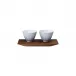 Soda Set Of 2 Amuse Bouche Dishes On Tray L8.3" W3.5" High 2.8"