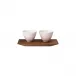 Soda Red Set Of 2 Amuse-Bouche Dishes On Tray L8.3" W3.5" H 2.8" (Special Order)