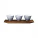 Soda Set Of 3 Amuse-Bouche Dishes On Tray L11.8" W3.5" H 2.8" (Special Order)