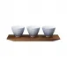 Soda Set Of 3 Amuse Bouche Dishes On Tray L11.8" W3.5" High 2.8"