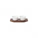 Velvet Set Of 2 Salt/Spices Dishes On Tray L7.1 In W3.1 In H 1.8 In (Special Order)