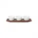 Velvet Set Of 3 Salt/Spices Dishes On Tray L10.2 In W3.1 In H 1.8 In (Special Order)