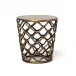 Lattice Accent Table - Antique Brass