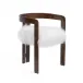 Burke Dining Chair, Walnut/ White