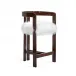 Burke Counter Stool, Walnut/ White