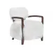 Royce Lounge Chair, Walnut/ White