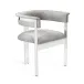 Darcy Hide Chair, Nickel