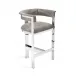Darcy Hide Counter Stool, Nickel