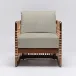 Palms Lounge Chair Chestnut/Straw