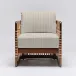 Palms Lounge Chair Chestnut/Natural Cream