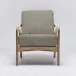 Delray Lounge Chair White Ceruse/Moss