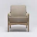 Delray Lounge Chair White Ceruse/Pebble