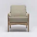 Delray Lounge Chair White Ceruse/Fawn