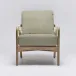 Delray Lounge Chair White Ceruse/Fern