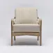 Delray Lounge Chair White Ceruse/Natural Cream
