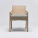 Delray Arm Chair White Ceruse/Fog