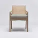 Delray Arm Chair White Ceruse/Hemp