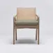 Delray Arm Chair White Ceruse/Fawn