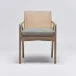 Delray Arm Chair White Ceruse/Jade