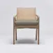 Delray Arm Chair White Ceruse/Sisal