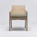 Delray Arm Chair White Ceruse/Fern