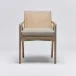 Delray Arm Chair White Ceruse/Natural Cream