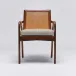 Delray Arm Chair Chestnut/Natural Cream