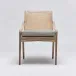 Delray Side Chair White Ceruse/Hemp