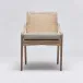 Delray Side Chair White Ceruse/Natural Cream