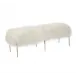 Stiletto Bench, Ivory Sheepskin